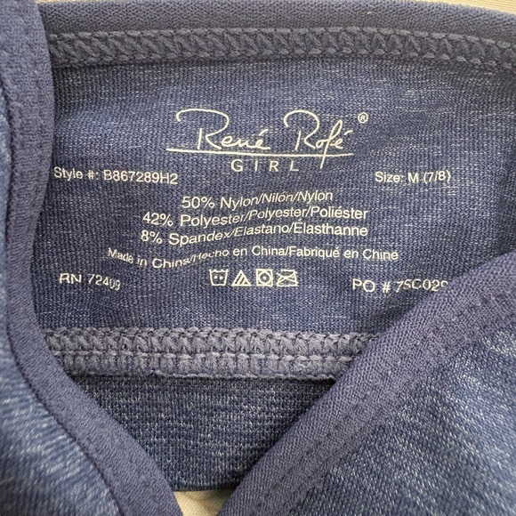 GIRLS Rene Rofe Bra Set - Navy, White, Tan - Picture 4 of 4